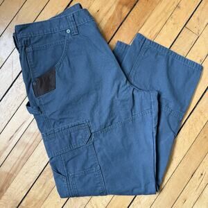 Perfect Wrangler Workwear Gray Cargo Pants 36x30 Utility Carpenter